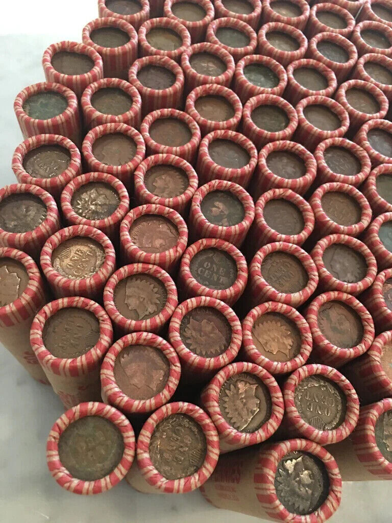 Unsearched Roll ~ Sealed Wheat Penny Rolls ~ Indian Cent Ender ~ Estate Purchase