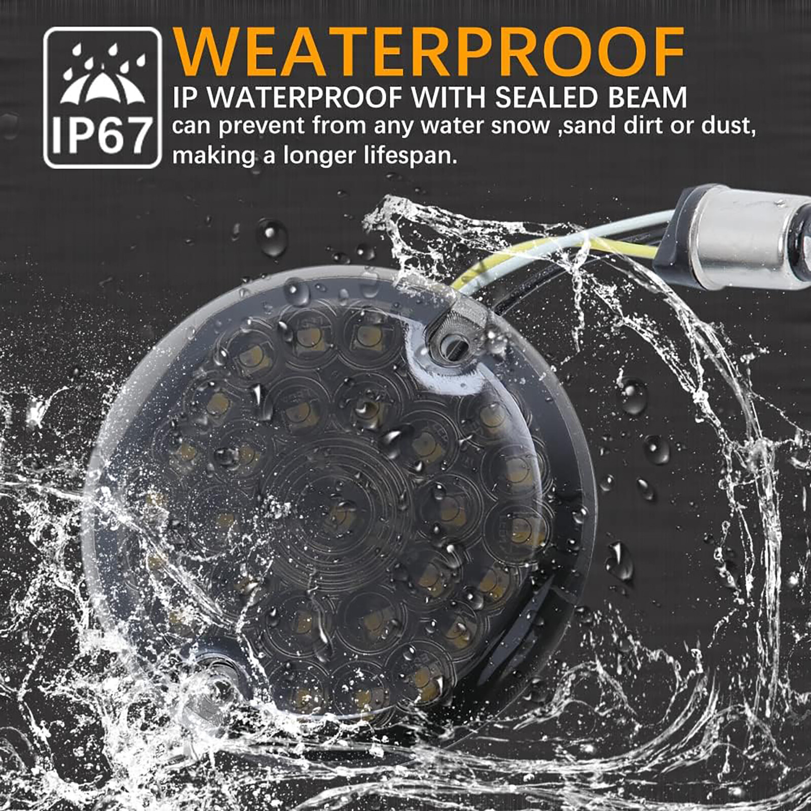 3-1/4" 1157 LED Turn Signals Blinker Lights For Harley Road King Electra Glide