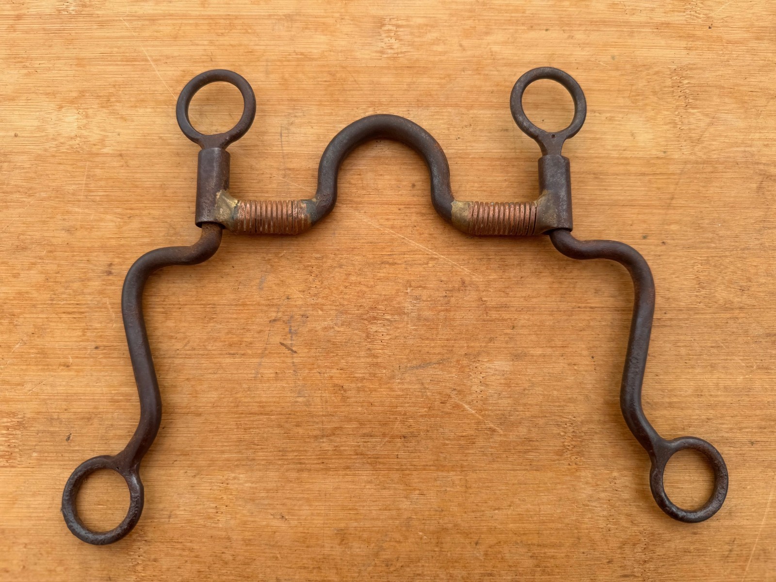 Dutton Style Medium Port Loose Cheek  Western Roping Bit w Copper Bars ~ 5"