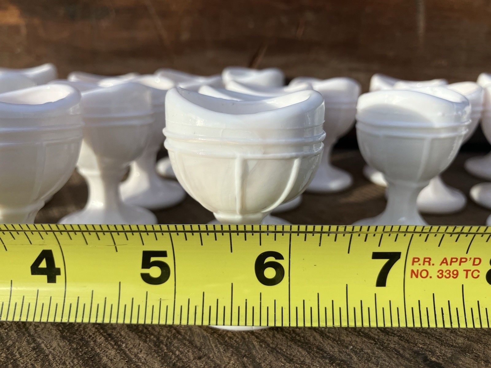 Vintage Milk Glass Slag Eye Wash LOT OF 24 Apothecary Medical