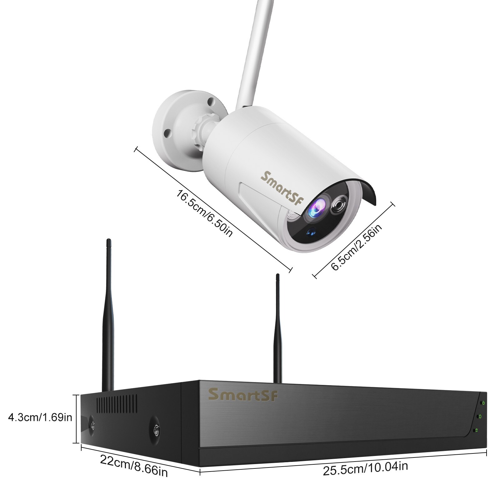 Wireless security camera system Outdoor Audio 10CH H.265+ CCTV Wifi NVR Kit