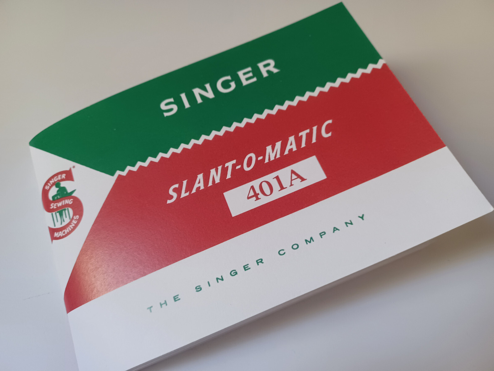 Singer 401 Slant-0-Matic Sewing Machine Manual (401A)  4.25" x 6" Reproduction