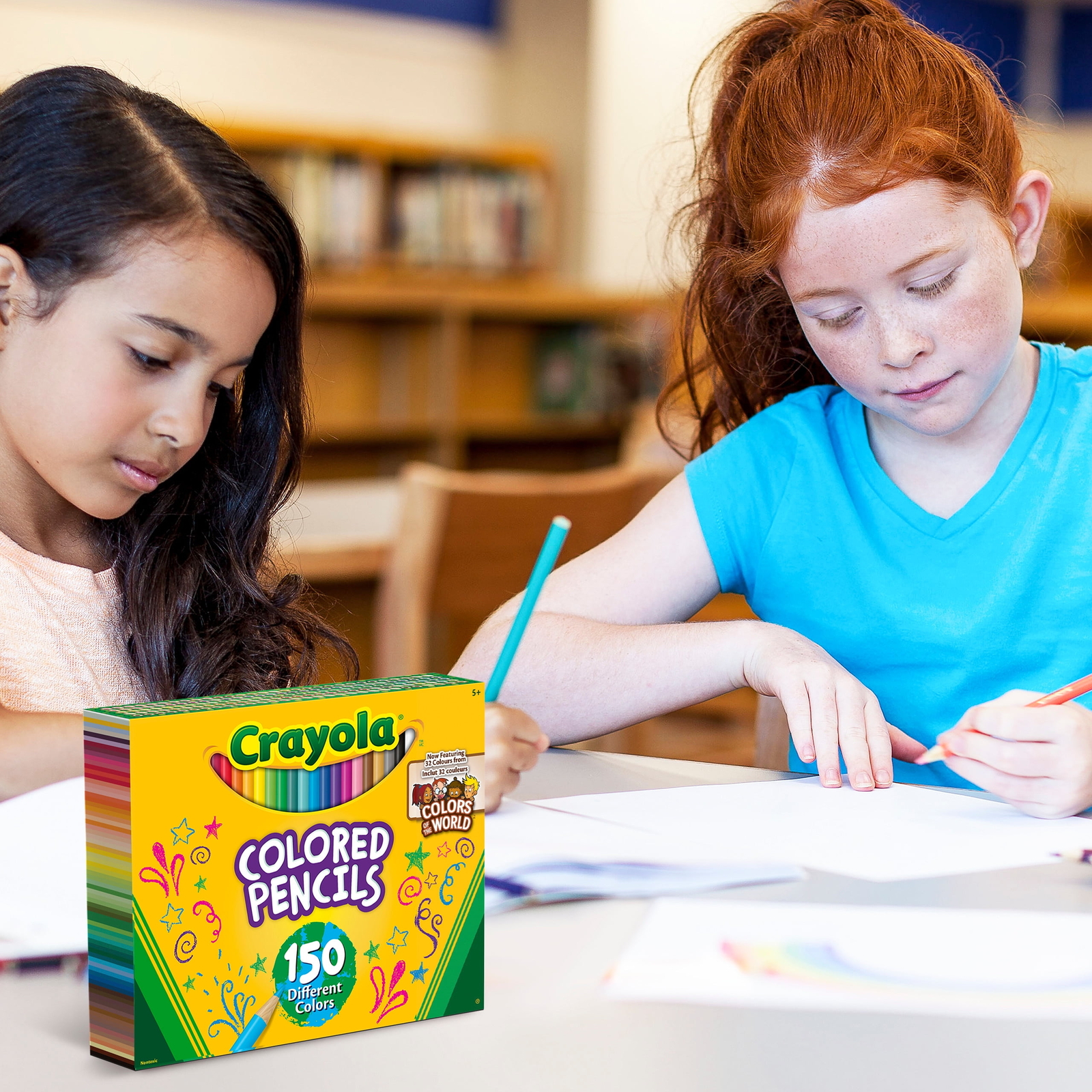 Crayola Colored Pencil Set, Colors of the World, 150 Ct, Back to School Supplies