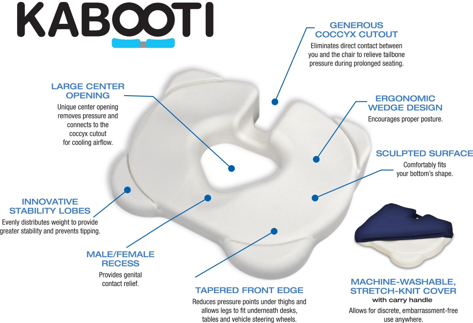 Contour Kabooti Seat Cushion - Blue