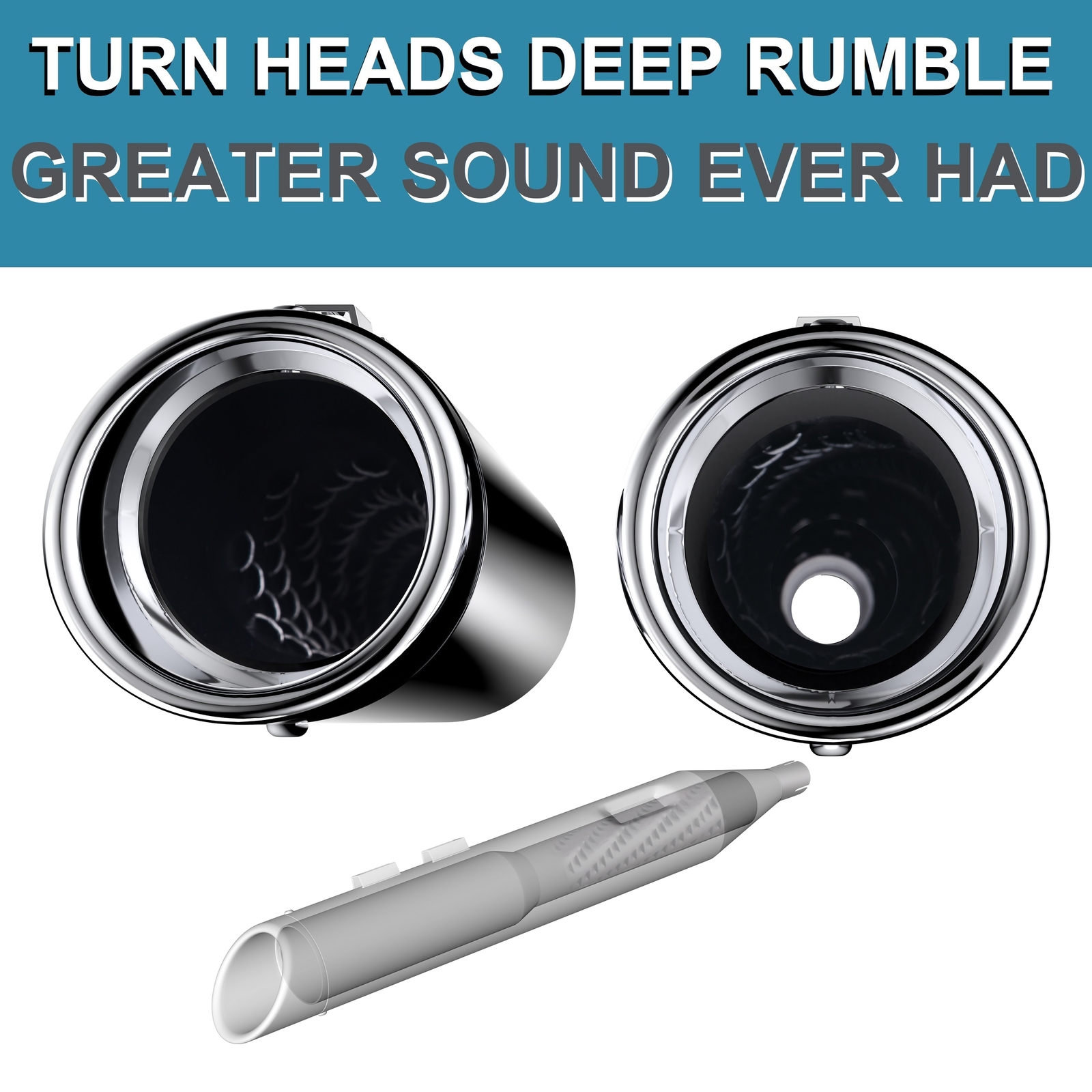 SHARKROAD 4.5 Slip Ons For 2017-UP Harley Touring Exhaust, Road Glide Mufflers