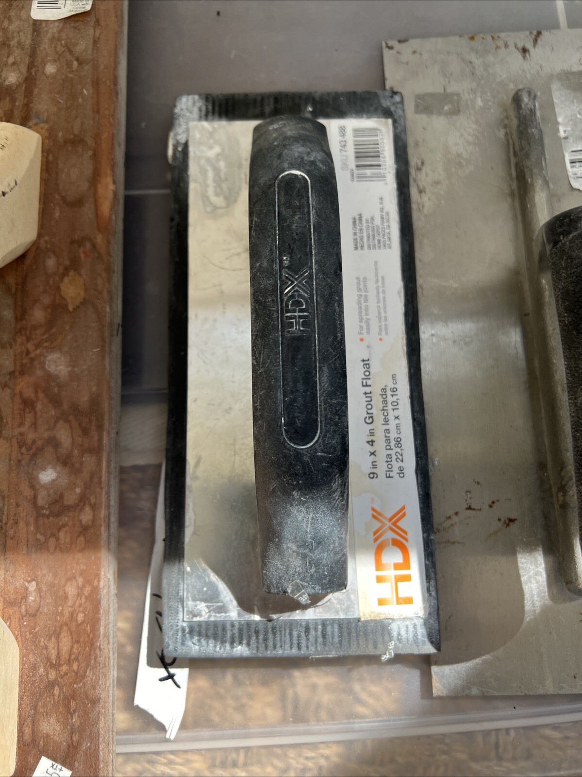 CERAMIC TILES TROWELS/ VARIOUS SIZES/ODD LOT 10 W/ WOOD GROUT FLOATs