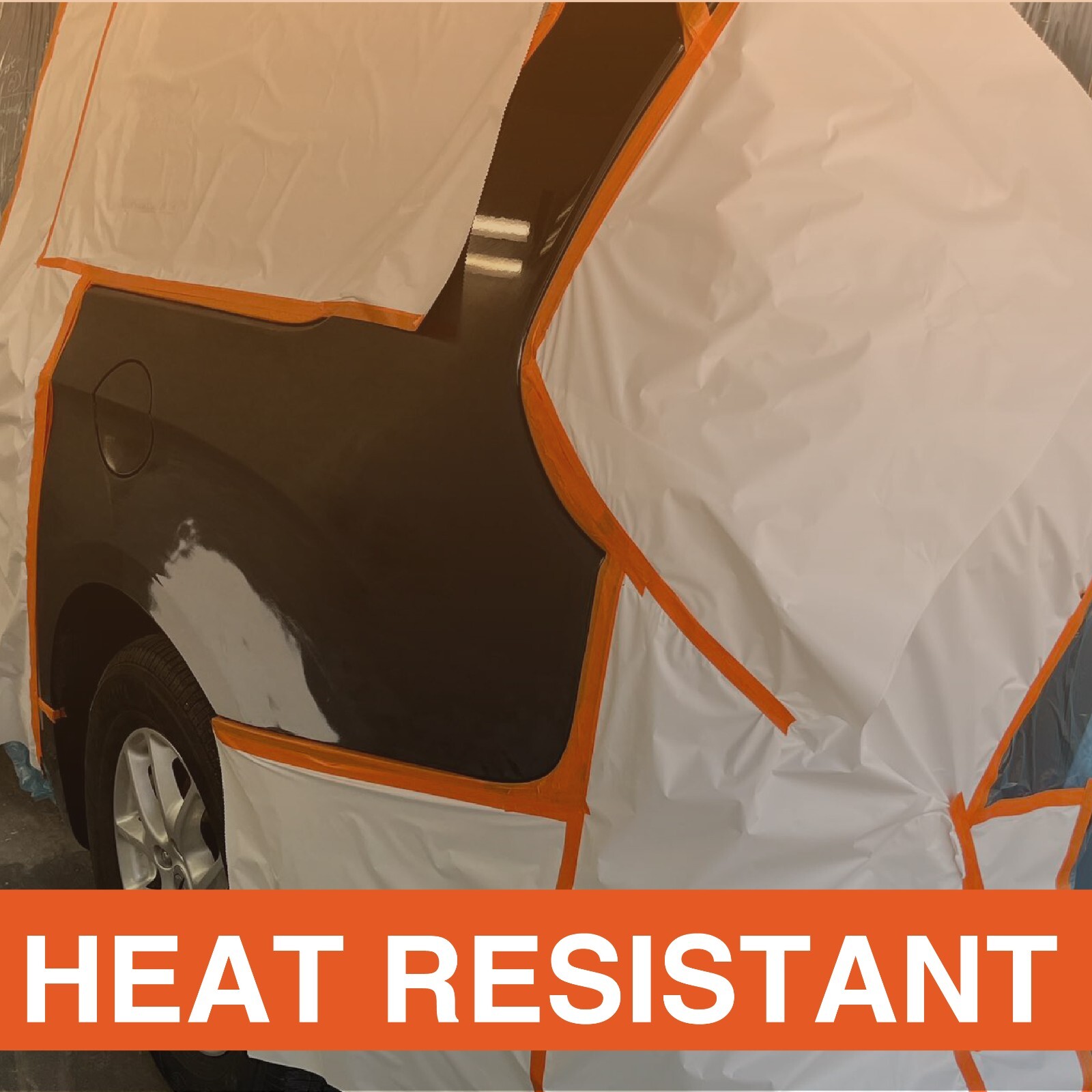 LAUCO Orange Automotive Refinishing Masking Tape, Moisture UV and Heat Resistant