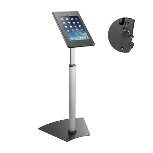 Universal Tablet iPad Anti-Theft Security Floor Stand Kiosk Display Case Holder