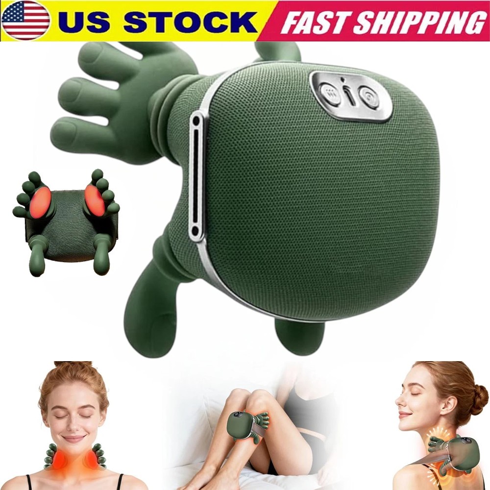 Electric Neck & Shoulder Massager with Heat Shiatsu 4D Kneading Pain Relief USA