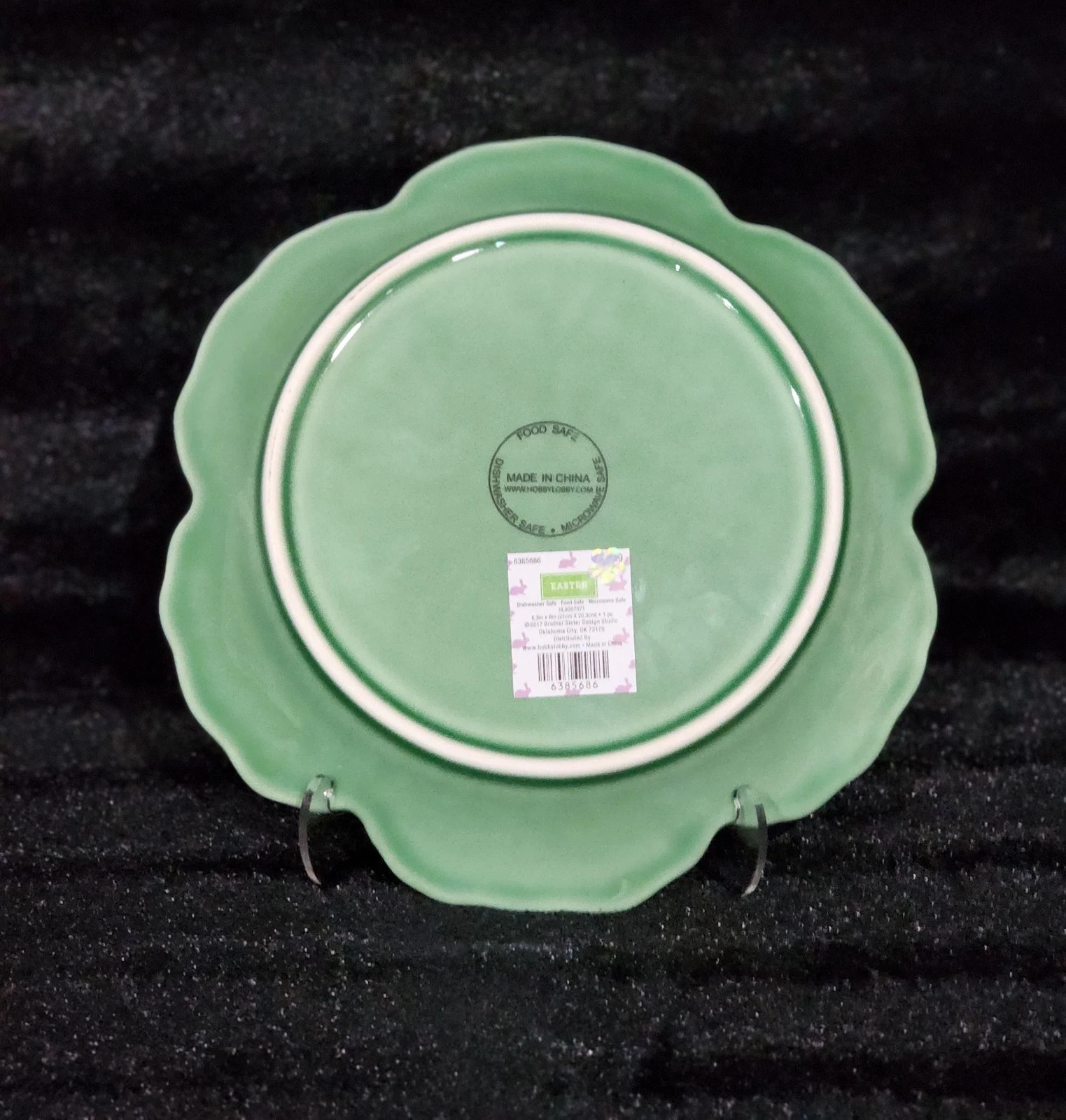 4 Green Cabbage Salad Plates Ceramic 8.5 Easter Pinheiro Hobby Lobby Viral