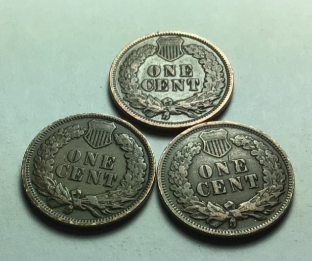 1900 - 1901 - 1902 1c Indian Head Cent Penny Set Lot , All 3 Coins , Circulated