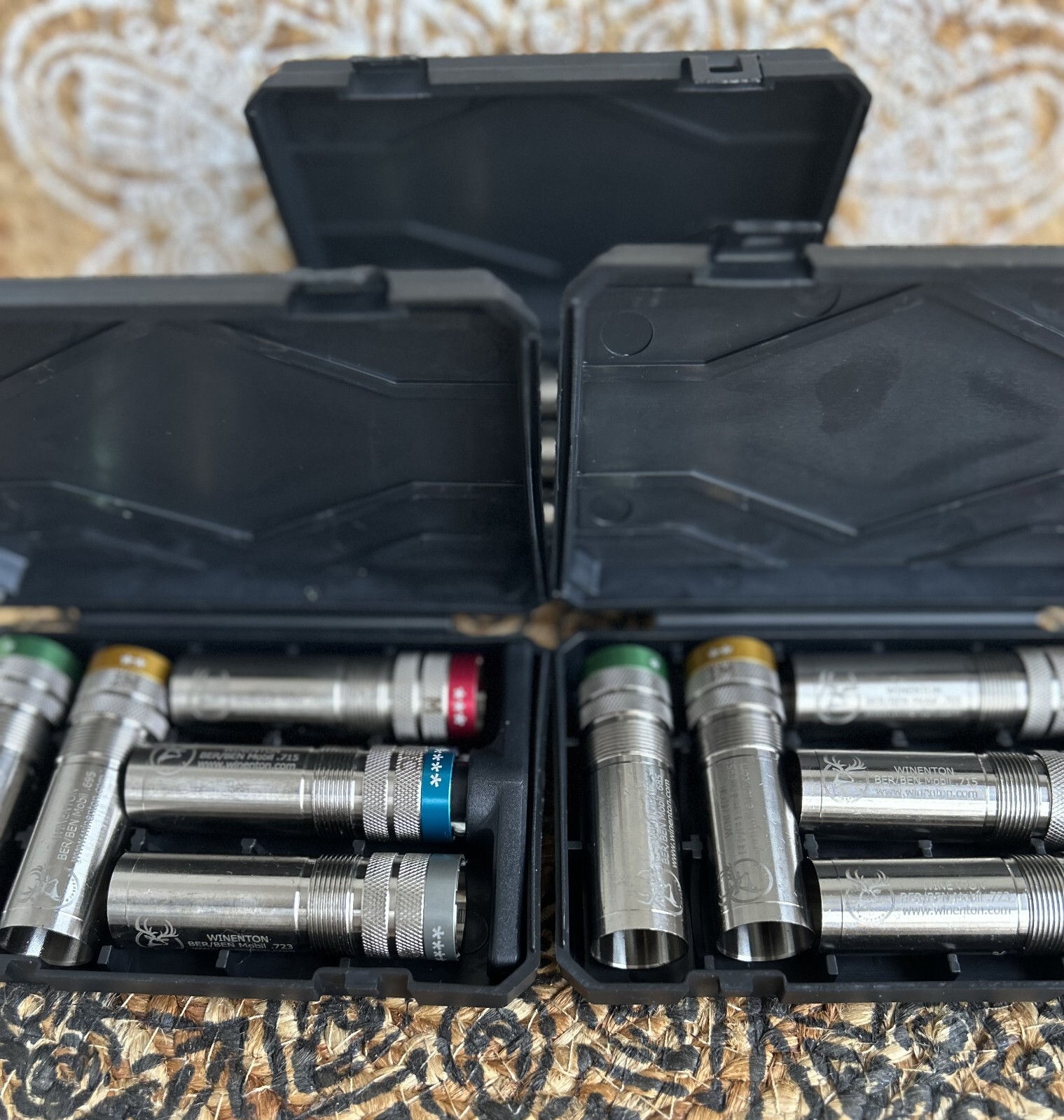 Beretta/Benelli Mobil Thread Extended Choke Tubes Set 12ga Silver 5x / Winenton