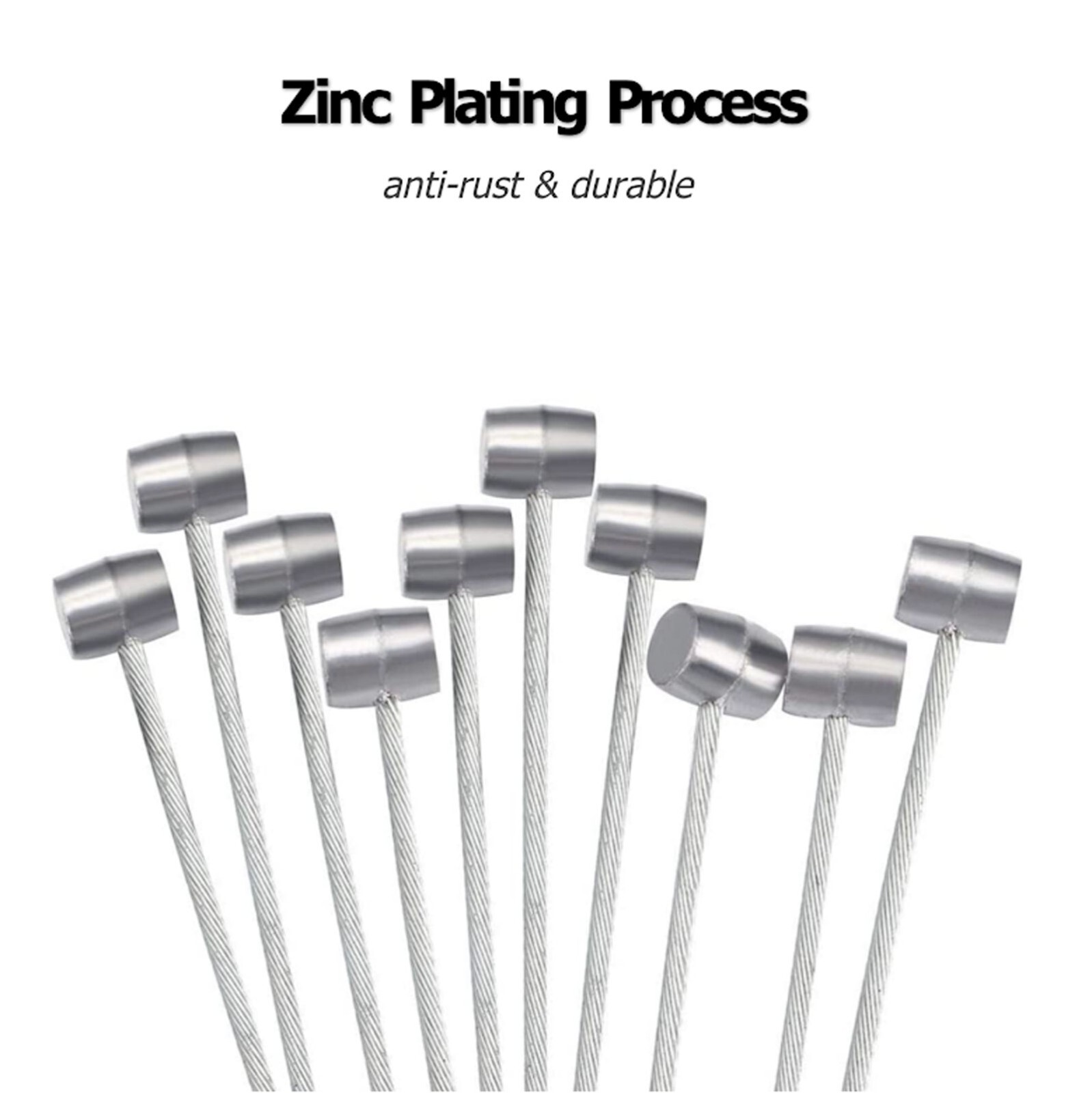 10X Bicycle Bike Brake Cables Stainless Steel Front Rear Inner Wire 5.6ft / 1.7m