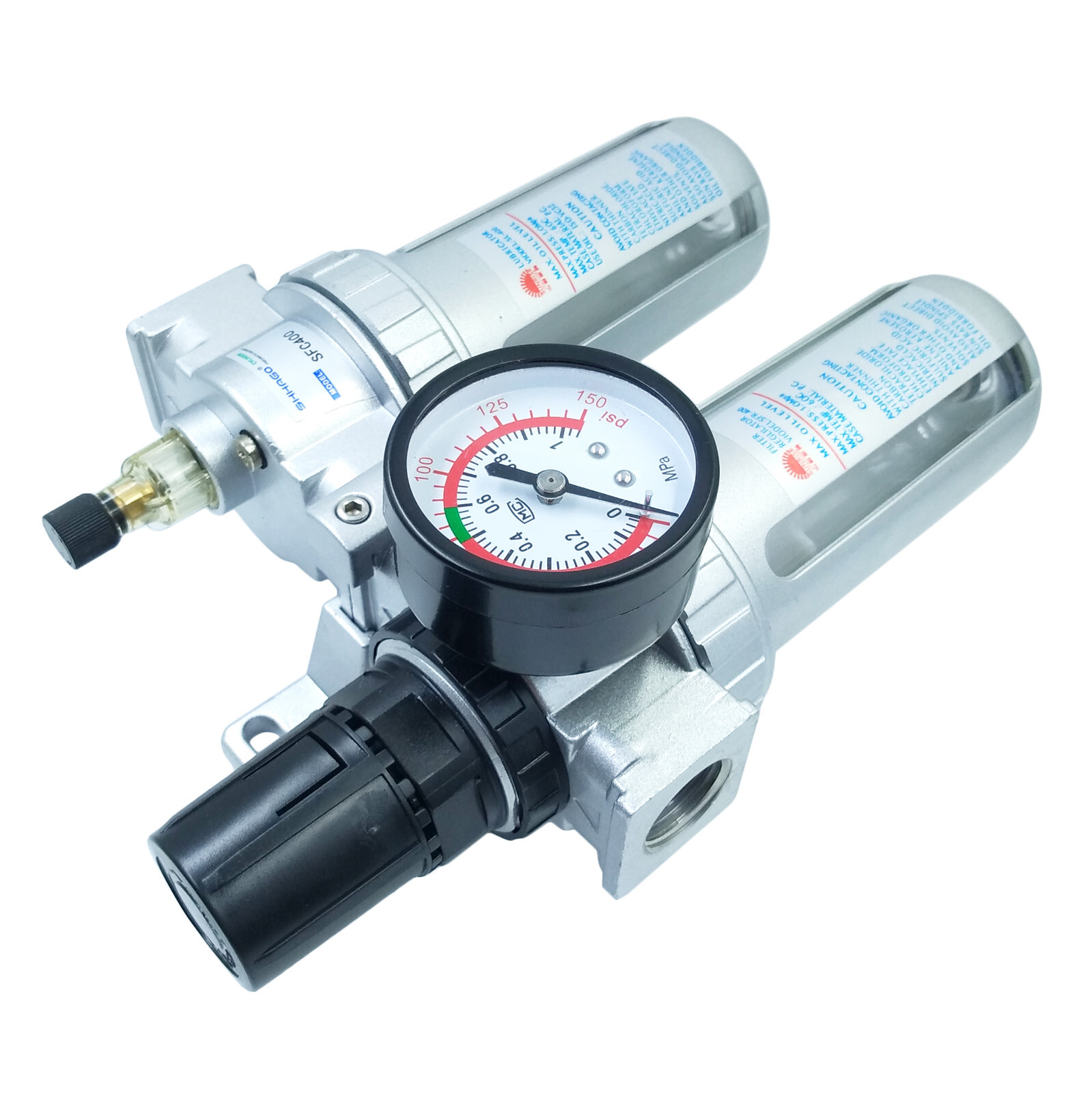 US Stock SFC-400 G1/2'' Pneumatic Air Filter Regulator Lubricator SL400A BSP 1/2