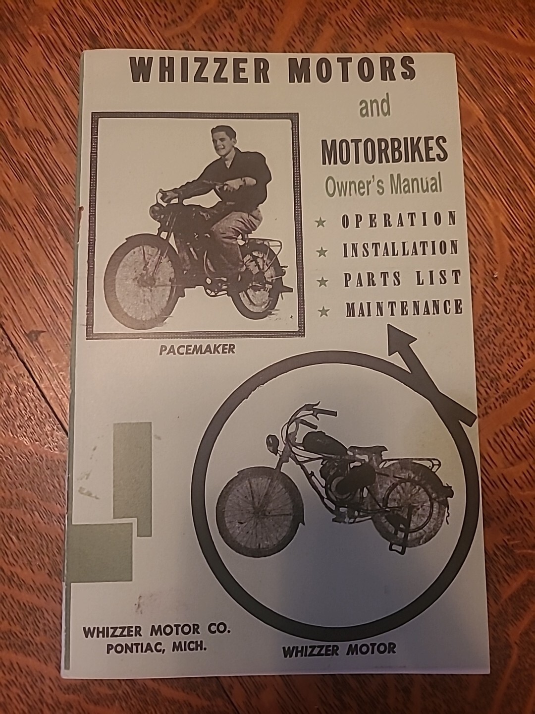 Whizzer Pacemaker Owner's Manual