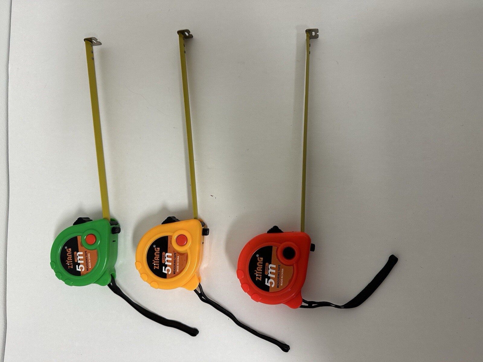 Set Of 3 PCS 16Ft 5M Measure Tape Metric Steel Measuring Ruler Self-locking