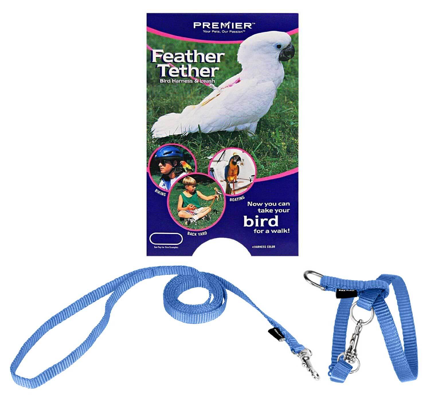 Premier Feather Tether Bird Harness and Leash