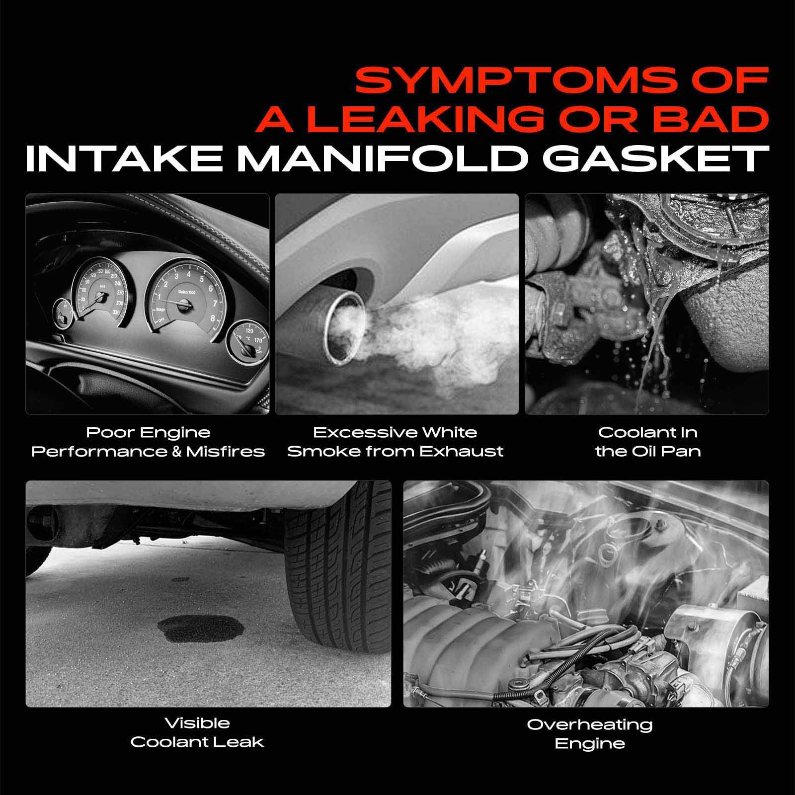 Engine Intake Manifold Gasket Set for Ford F-250 F-350 F-450 Super Duty V8 6.0L