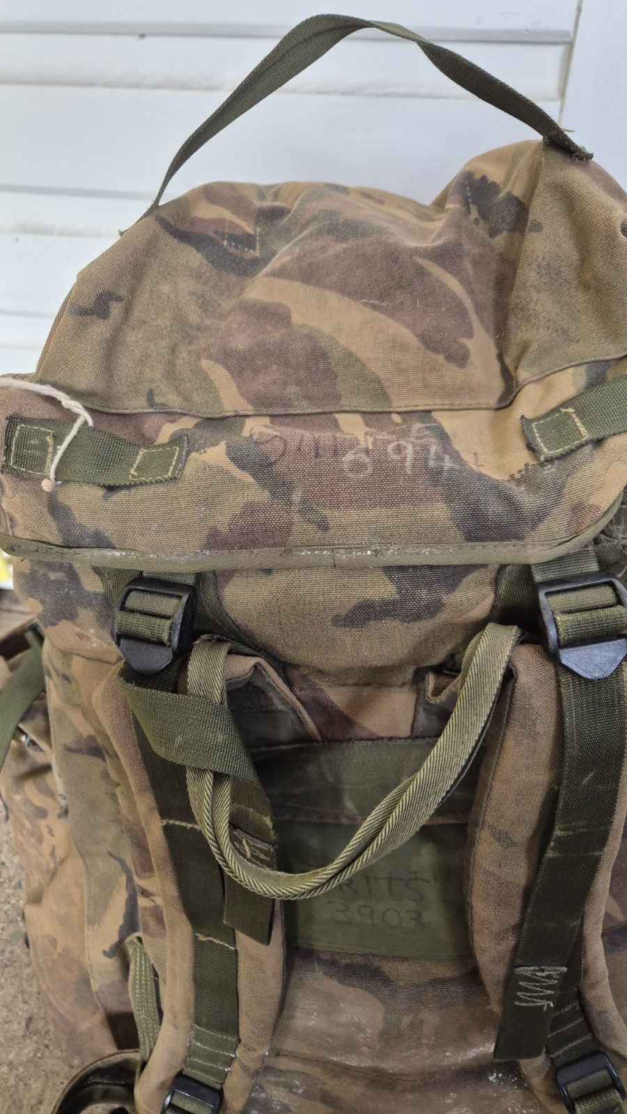 GENUINE BRITISH ARMY BERGEN RUCKSACK DPM LONG BACK 120L SIDE POUCHES + YOKE
