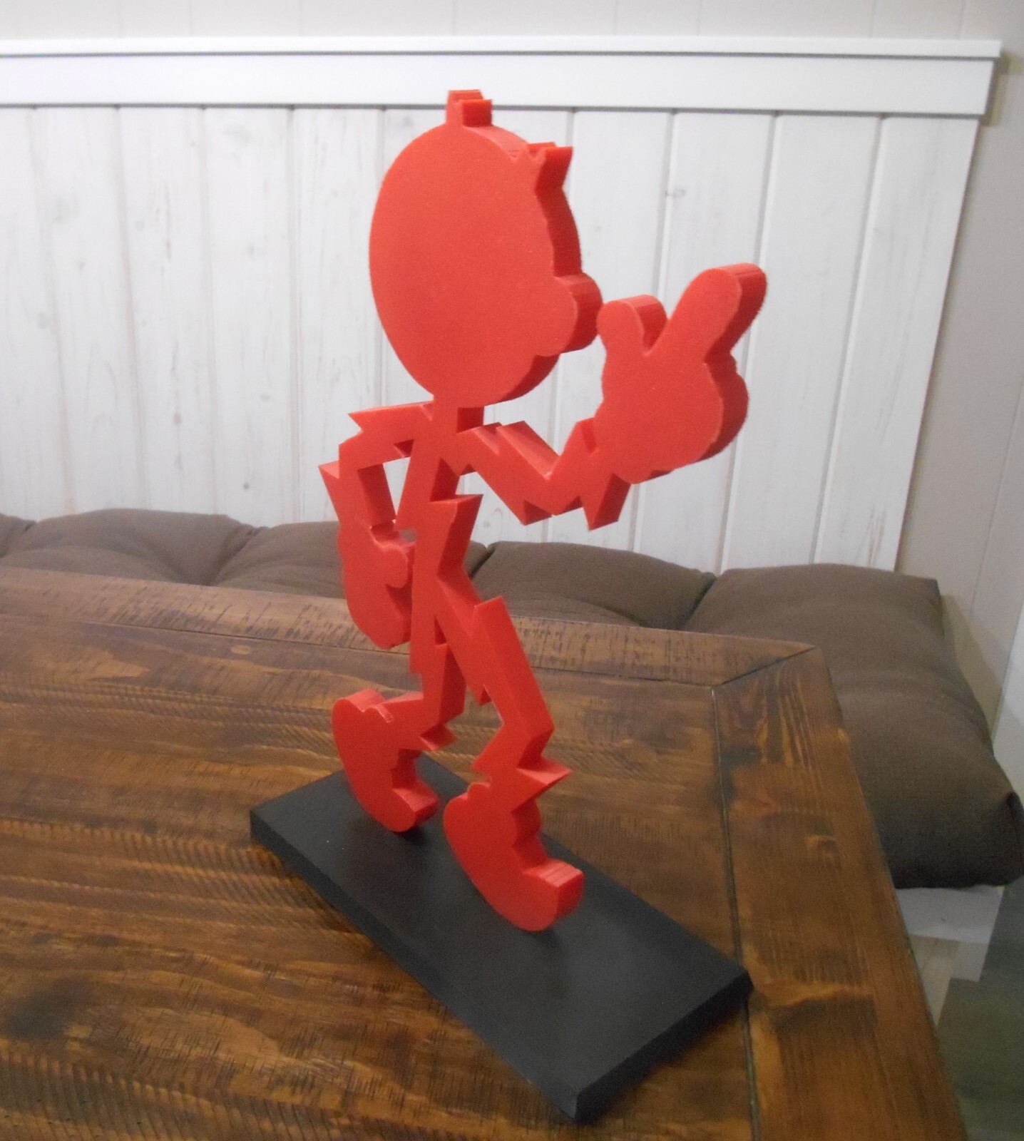 Reddy Kilowatt real big Plastic Stand Up Figure with base 16 inches tall