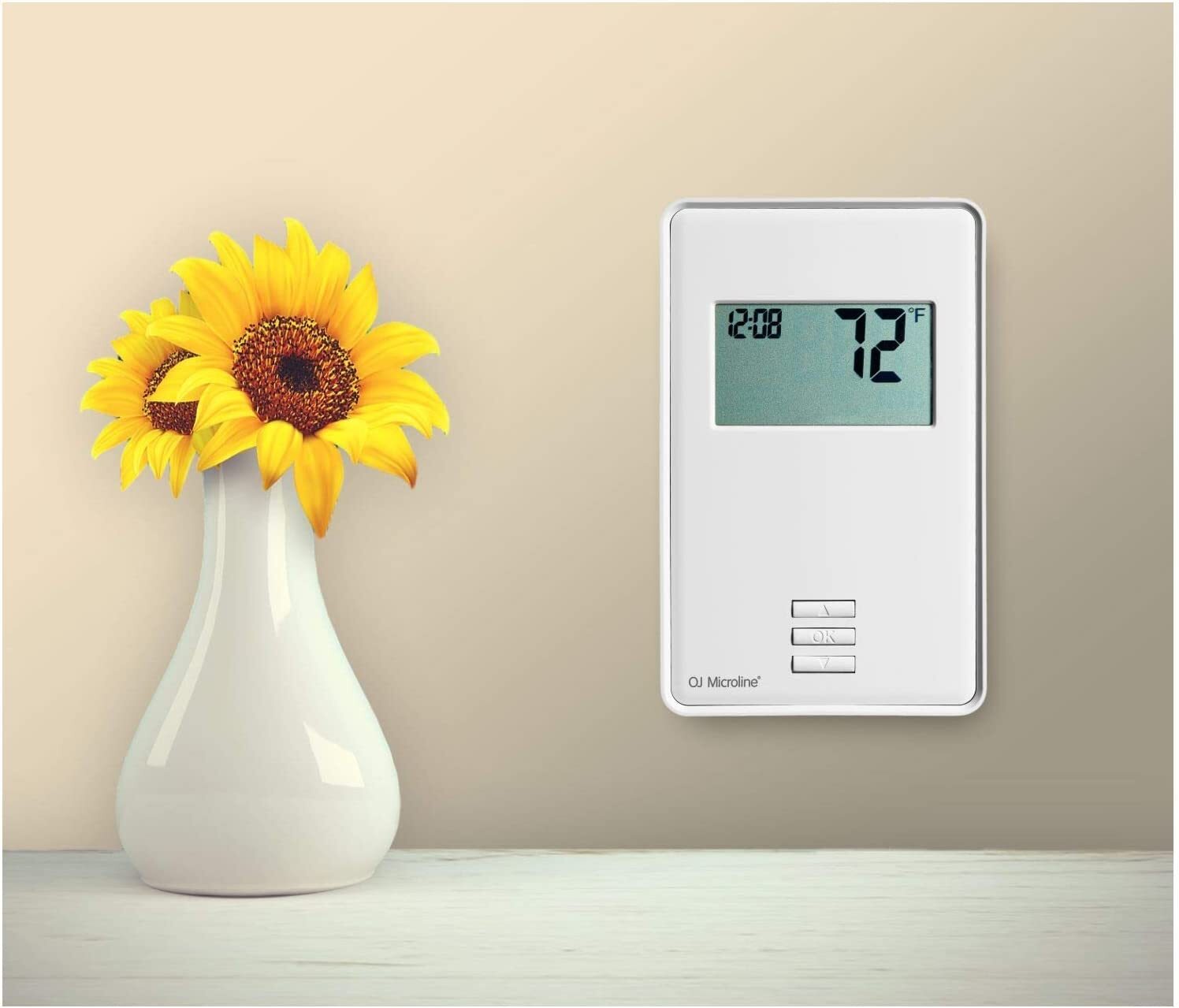 OJ Microline UTN4-4999 Non-Programmable Floor Heating Thermostat with Sensor