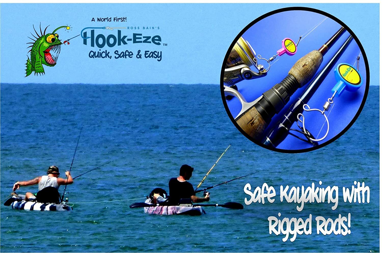 HOOK-EZE New, Un-opened 2pk Choice of Colors. Hookeze Safety Tying Device