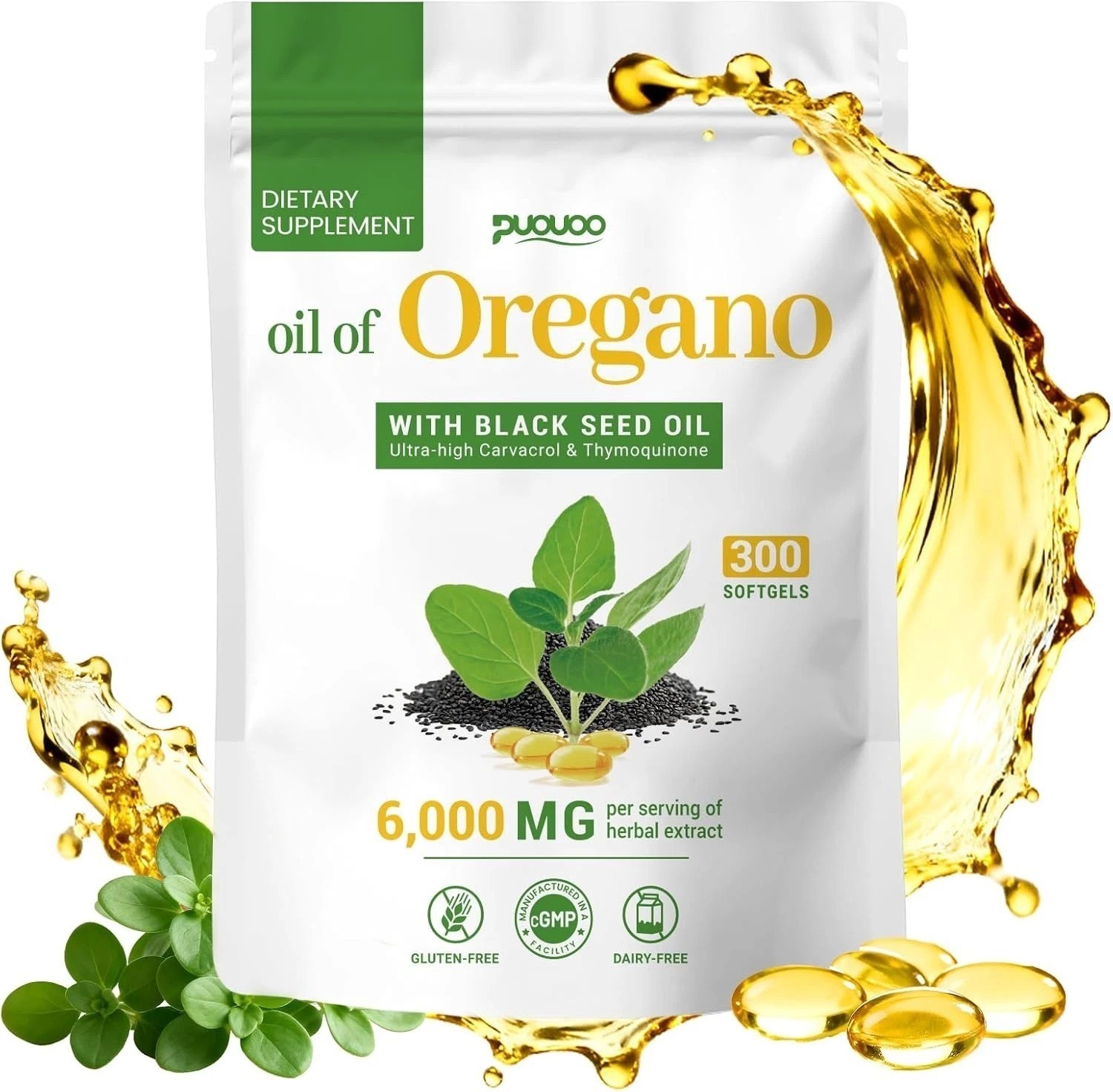 Resilia Oil Of Oregano With Black Seed Oil 6,000MG