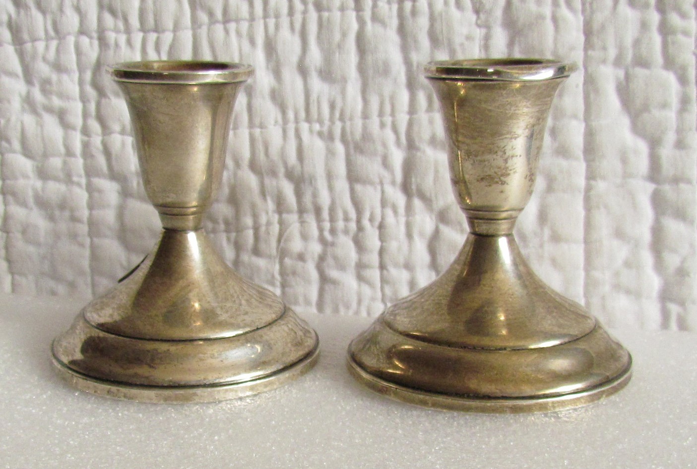 Towle Sterling Silver Candle holders weighted Great Dane Club of America scrap ?