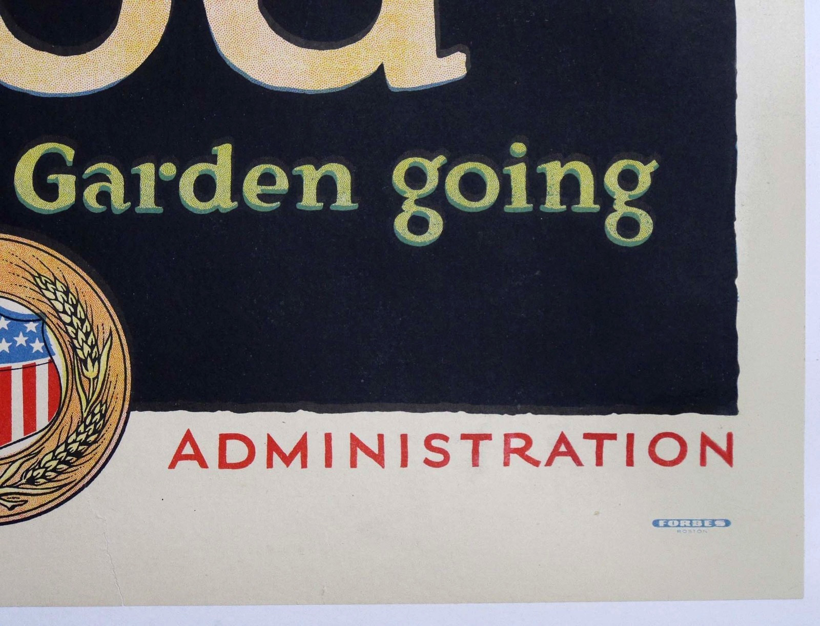 Vintage 1918 FOOD KEEP THE HOME GARDEN GOING American 30x20 WWI Poster FREE SHIP