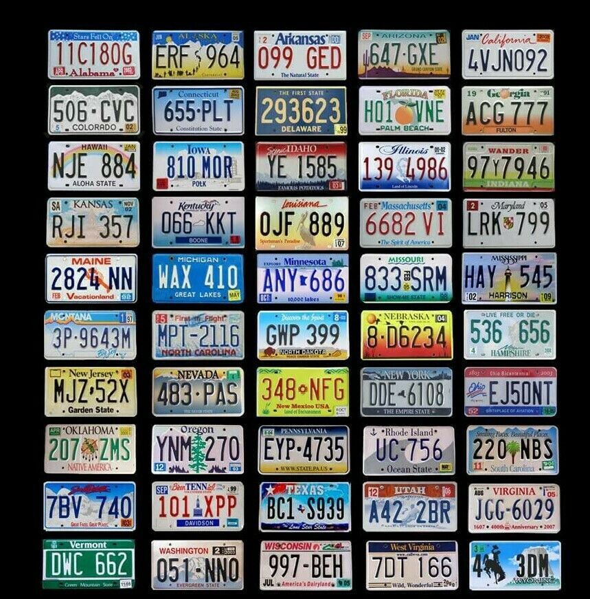 REAL LICENSE PLATE. ALL USA STATES. GREAT CONDITION & PRICE AUTO CAR TAG VEHICLE