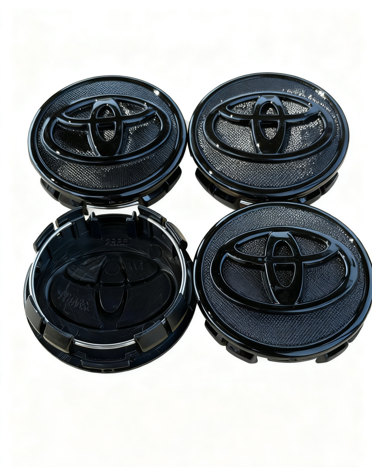4 X Wheel Center Hub Caps Gloss Black Emblem 57mm Fit For Toyota Prius Corolla💎