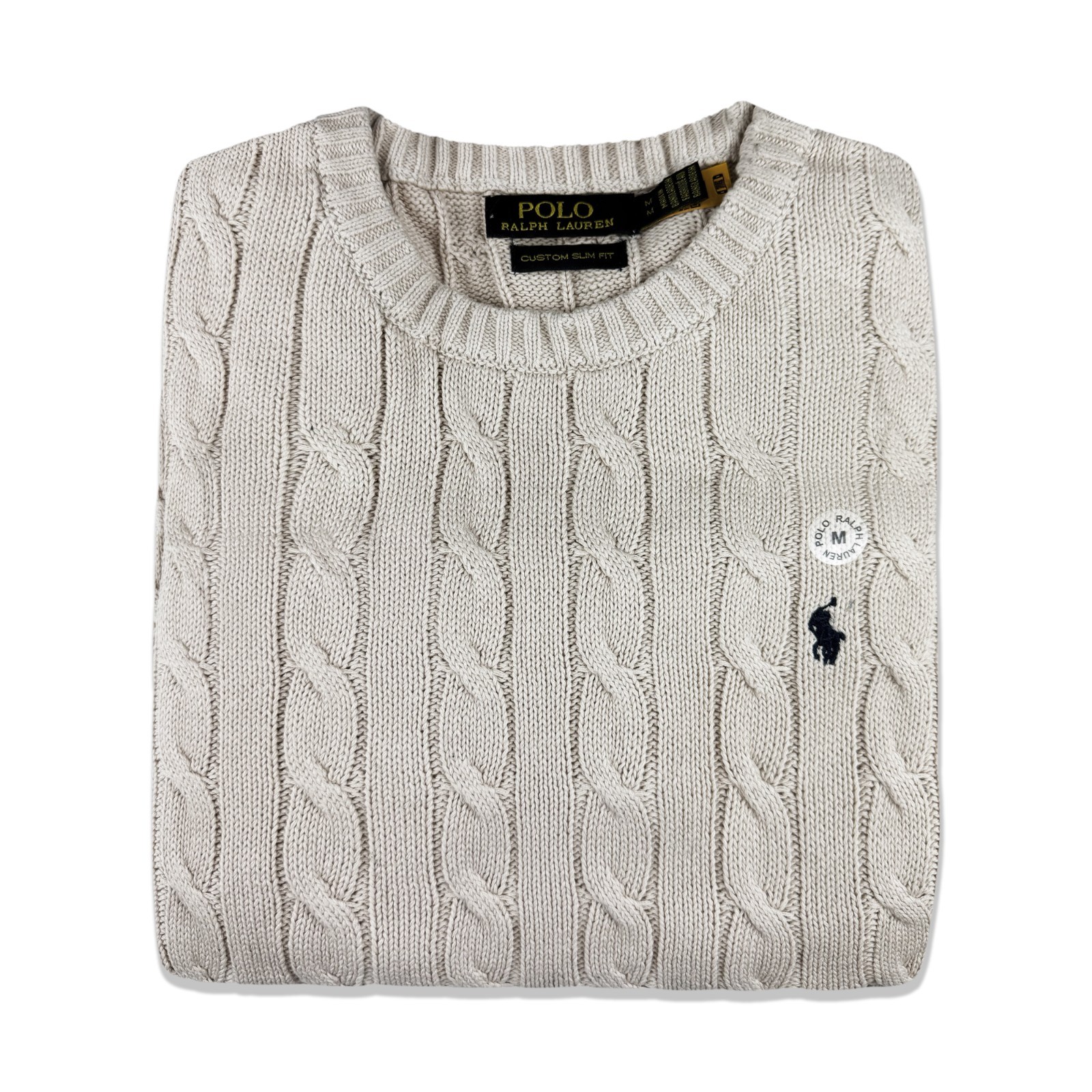 Polo Ralph Lauren Men's Cable-Knit Crew Cotton Sweater. Brand New Authentic