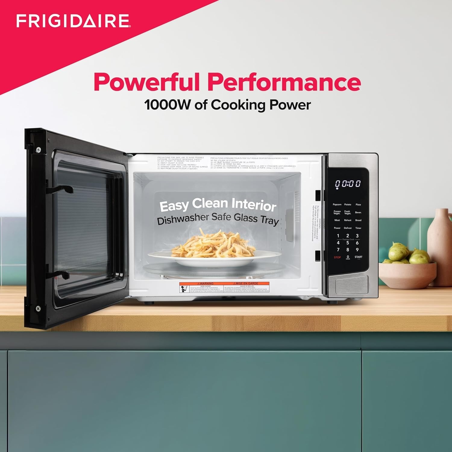 Frigidaire 1.1 cu. ft. 1000W Countertop Microwave (Stainless Steel)
