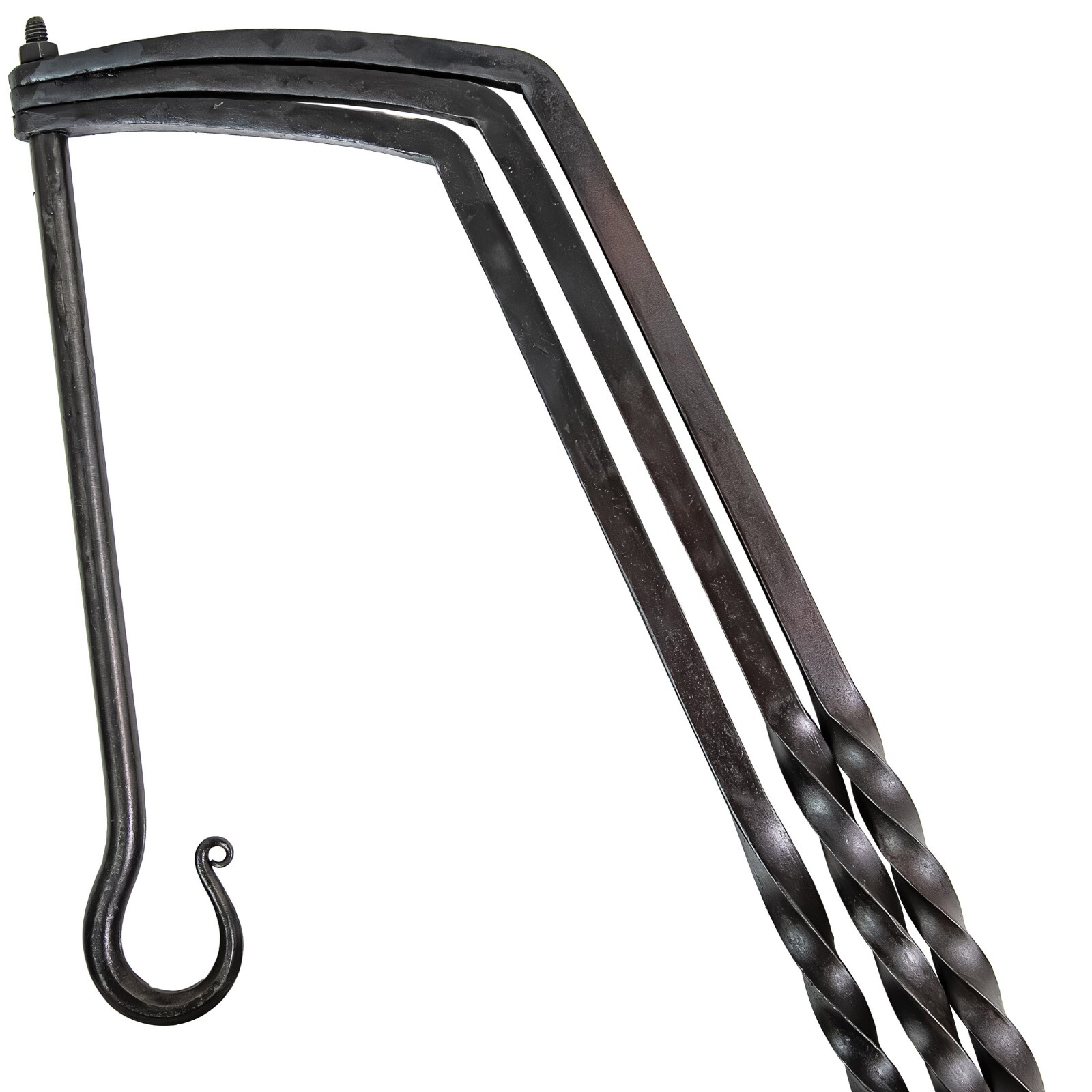 56.5 Inch Medieval Outdoor Camping Forged Iron Tripod w/ Adjustable Pot Hook