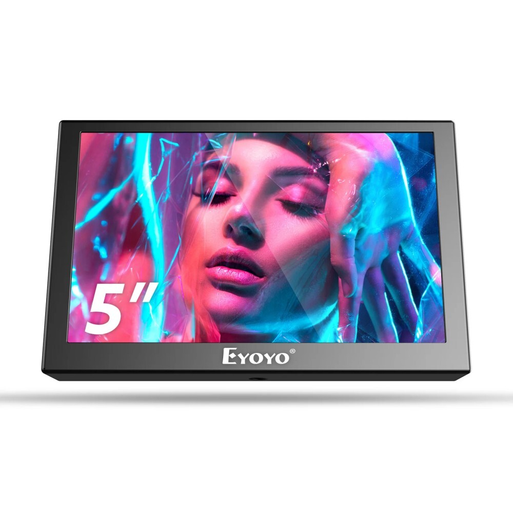 Eyoyo 5" Mini HDMI Monitor 800x480 Portable LCD Display HDMI/VGA/BNC/AV for CCTV