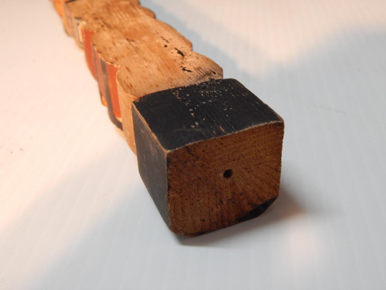 VINTAGE ALASKA TLINGIT INDIAN NW COAST 6 fig. YELLOW CEDAR WOOD TOTEM POLE MODEL