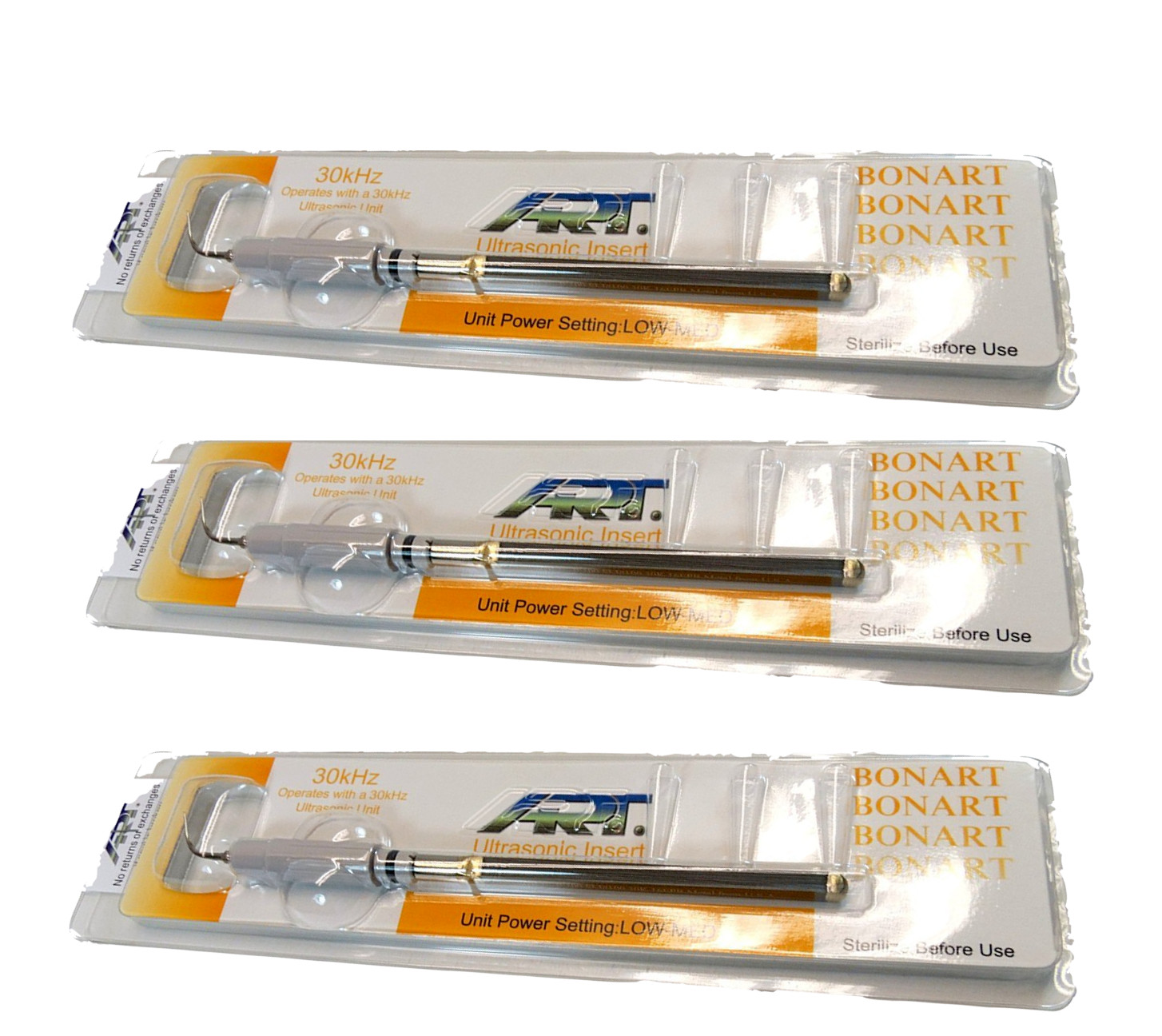 3 Bonart Dental Cavitron Ultrasonic 30 KHz IF-100 Insert Tips Slimline Slim 3/PK