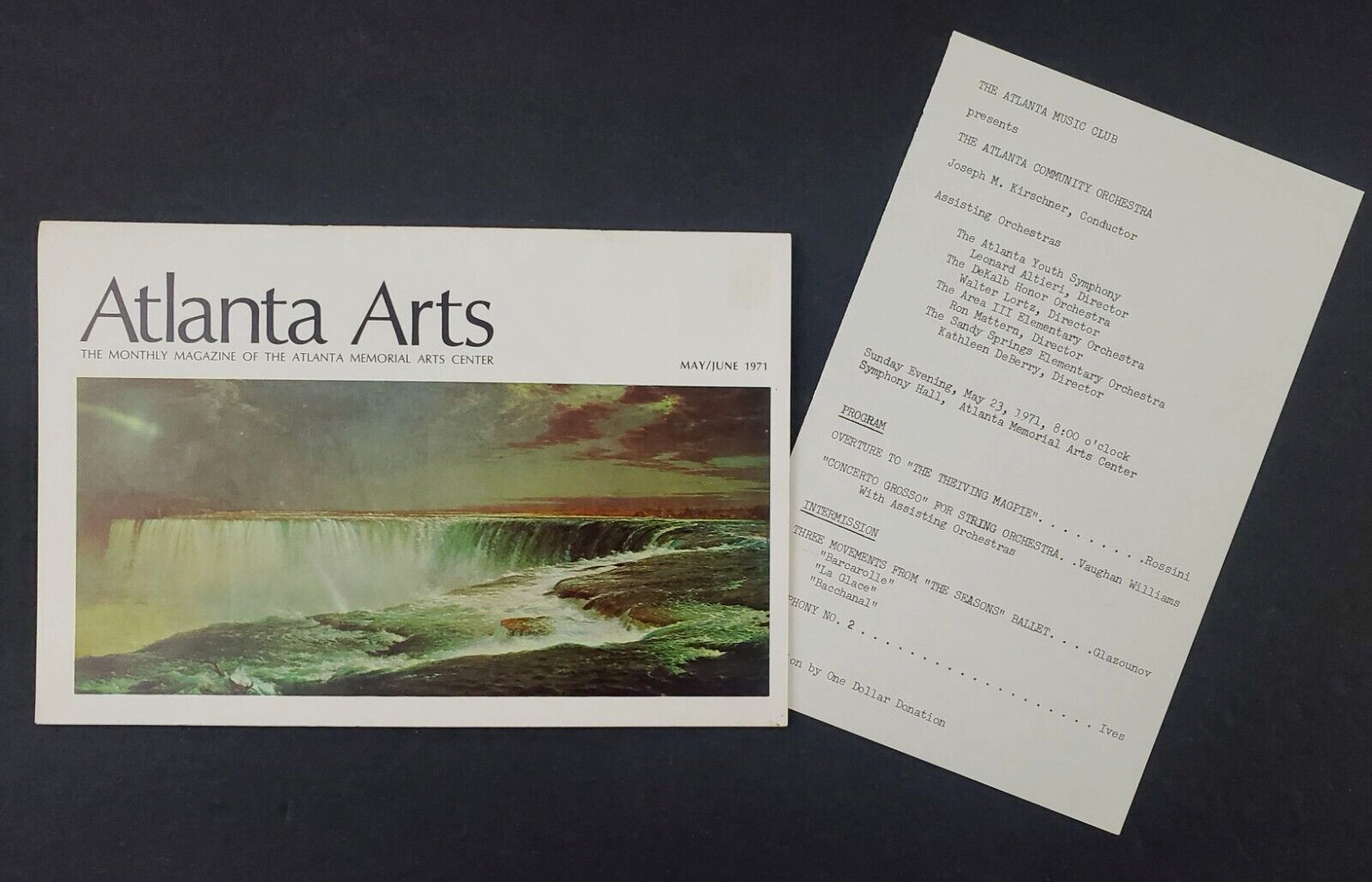 1971 Atlanta GA Sandy Springs DeKalb Arts Center Magazine ASO Youth Orchestra