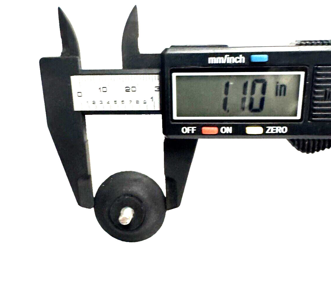 1pc Heavy Rubber Suction Cup Screw-in Post #8-32 x 5/16" Post Universal Black