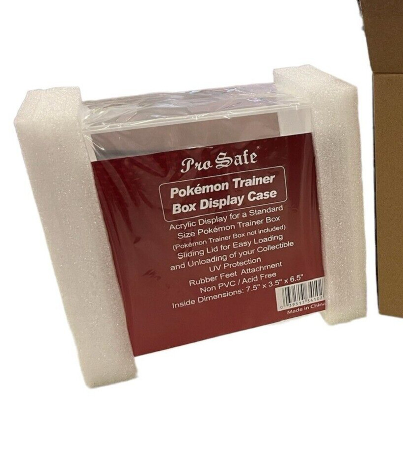 Pro-Safe Acrylic Display Case Pokemon Elite Trainer Box UV Protected ETB