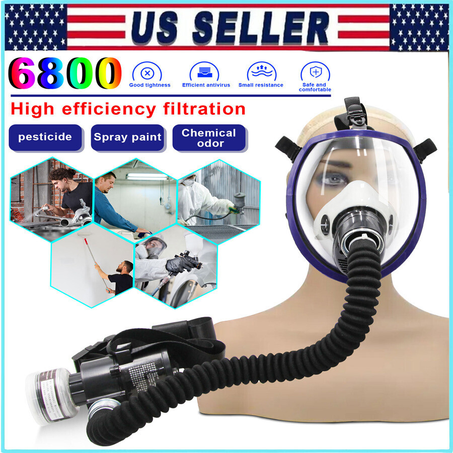 PAPR Respirator System: Powered Air Purifying Respirator Full Face Gas Mask