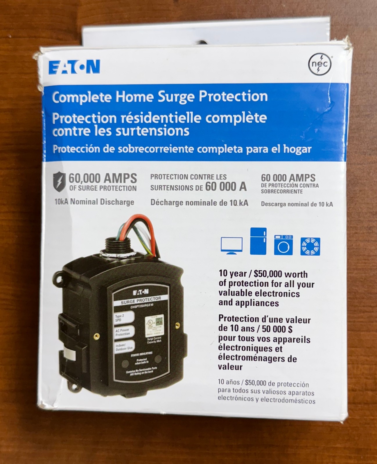 Eaton CHSPT2SURGE10 Complete Home Surge Protection - 60,000 AMPS