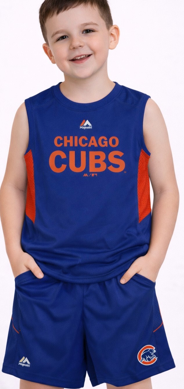 Chicago Cubs Child Sleeveless T-Shirt & Shorts 2 Piece Set