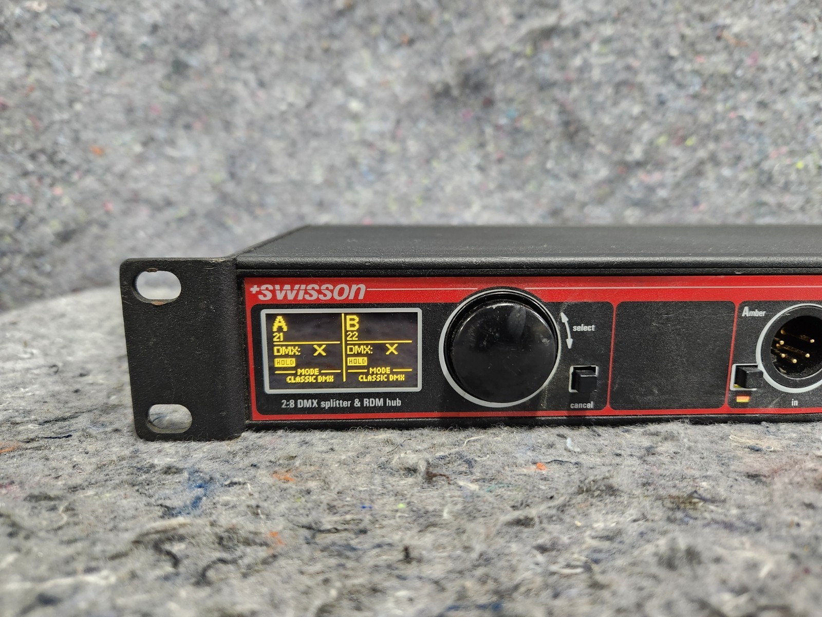 Swisson XPD-28-5R 2:8 A/B 5-Pin DMX Splitter and RDM Hub Rackmount Opto Booster