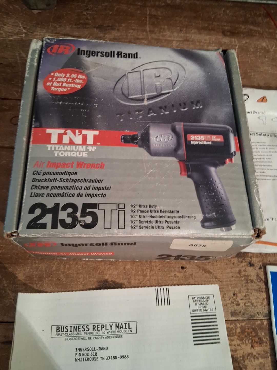 Ingersoll Rand 2135Ti 1/2” Drive Titanium Impact Gun LIGHT USE