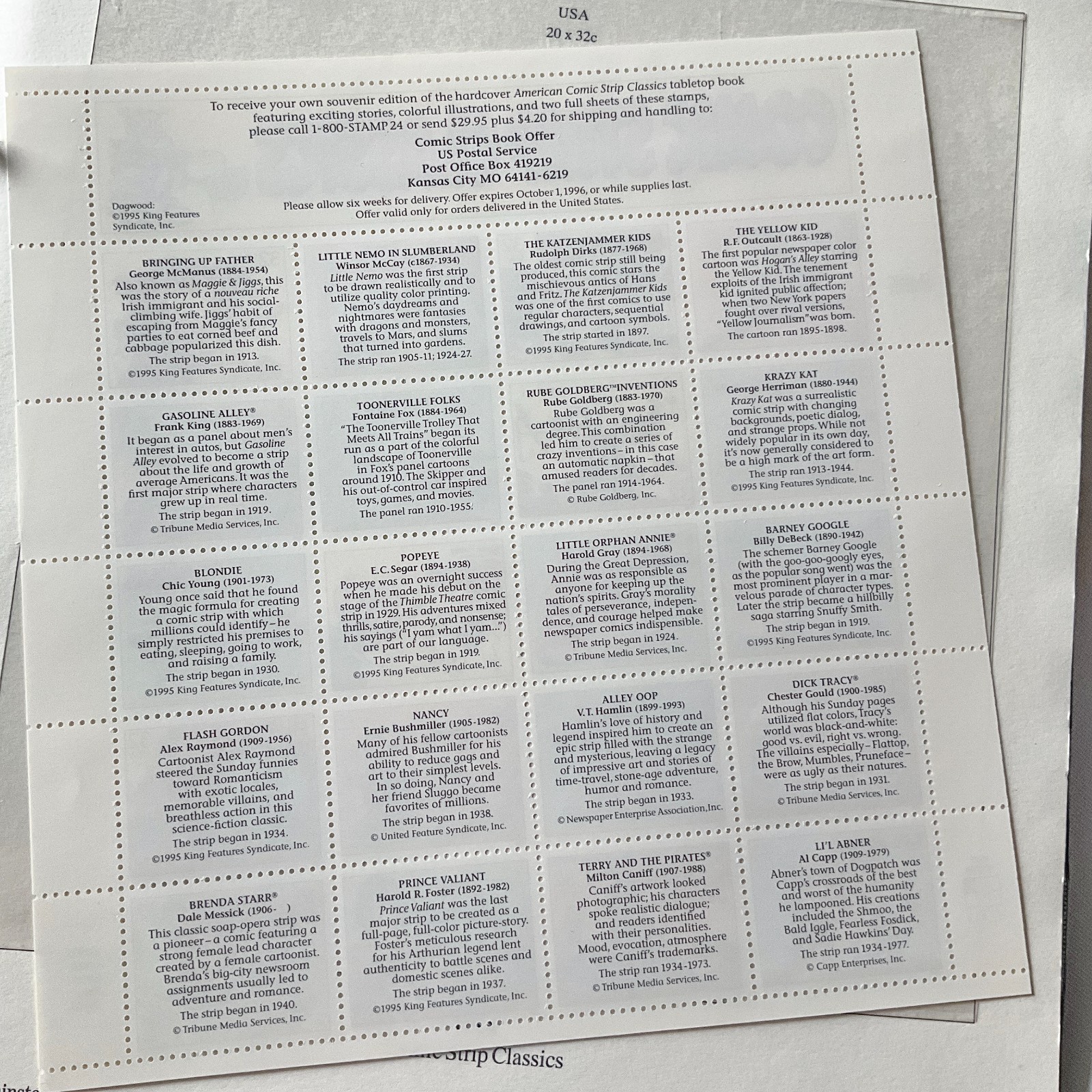 USA Stamps 1995 Comic Strip Classics + 2009 TV Early Memories Sheets MNH