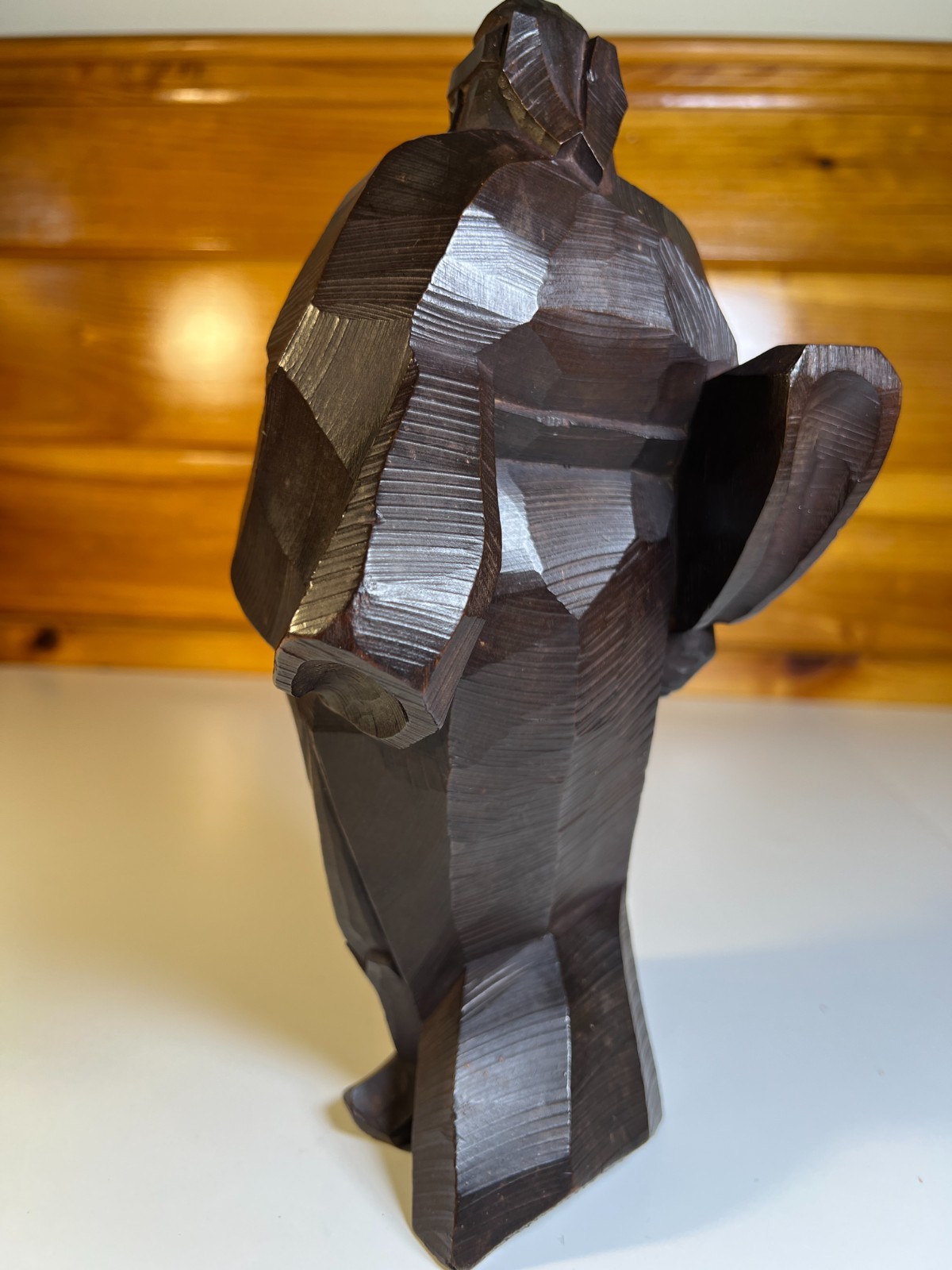 Mid Century Japanese Carved Wood Shoki Demon Queller Sculpture Okimono Yoshihiro