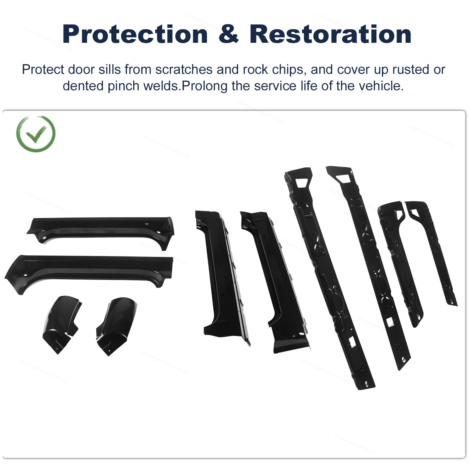 Fits 2007-2013 Chevy Gmc Crew Cab Pickup Inner Outer Rocker Panel Cab Corner Set