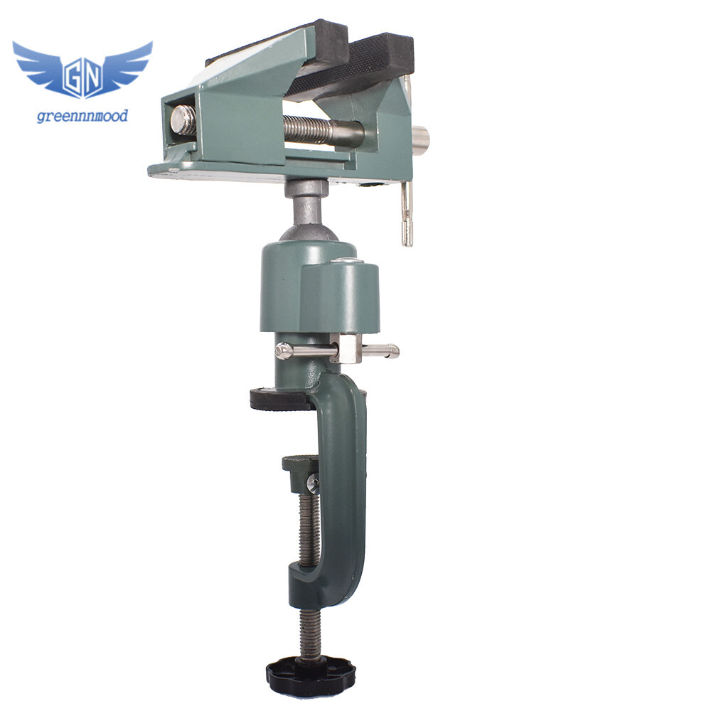 Universal Table Vise 3" Aluminum Swivel 360° Rotating for Holding Small Parts