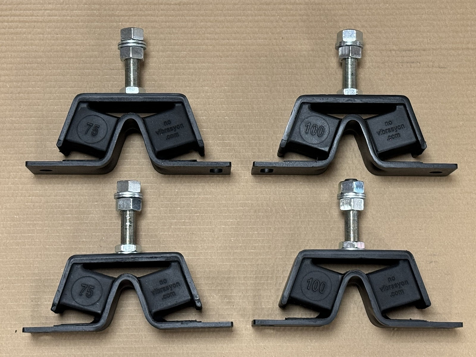 Marine Engine Mount Set Replaces Yanmar 2GM-2YM-3GM-3YM #75 and #100